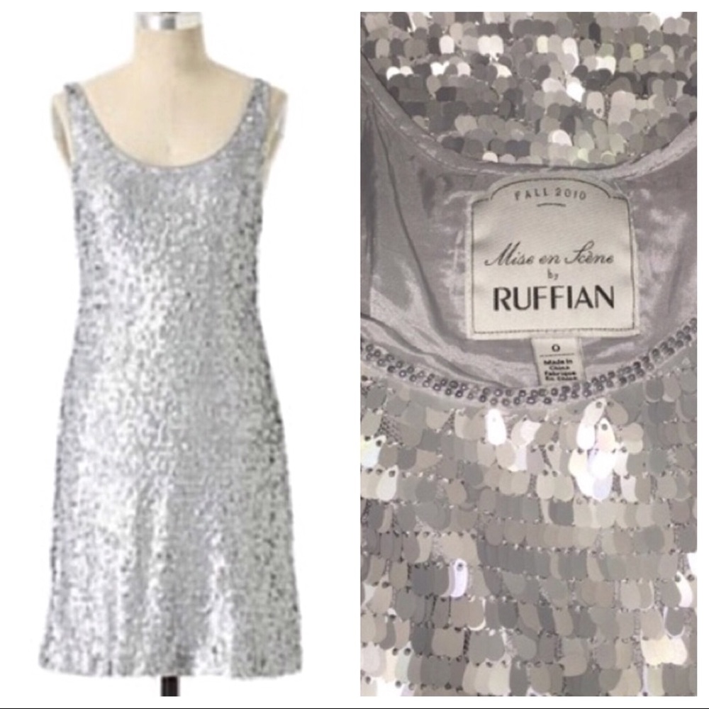 MISE EN SCENE SWING SILVER CLOUD DRESS SEQUINED - Picture 2 of 3
